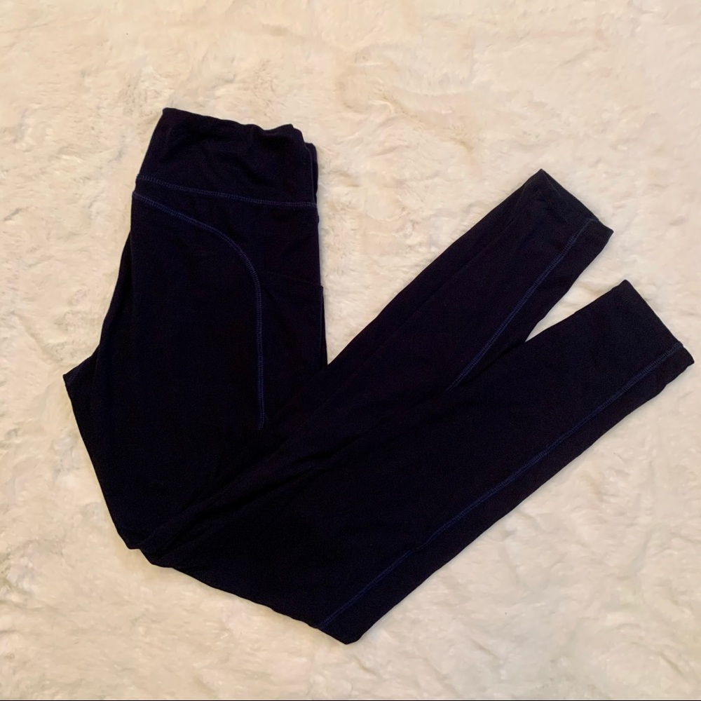 Satina high waisted leggings with pockets navy